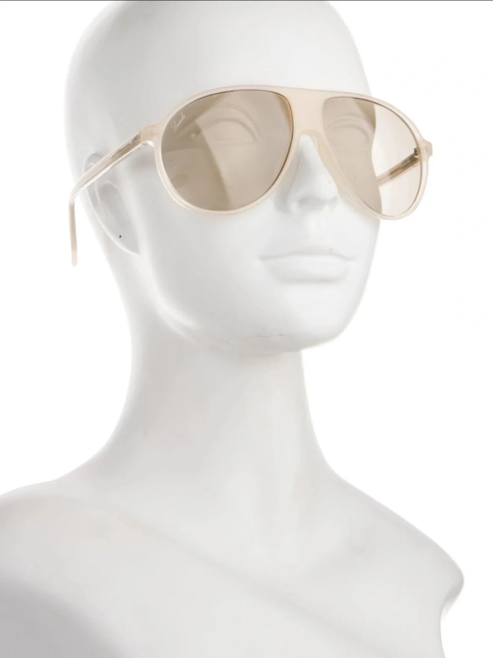Brand New Lexxola Bone/Tan Aviator Sunglasses with Brown Tinted Lenses